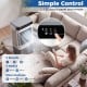 Evaporative air cooler with 2100 CFM airflow, 5.3-gallon tank, remote control, and 3 fan speeds for efficient cooling.