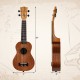 21-inch soprano ukulele with mahogany body, nylon strings, and adjustable strap, perfect for beginners and travel.
