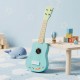 21-inch kids' ukulele with a basswood body, designed for ages 3+, featuring smooth frets and vibrant colors.