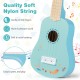 21-inch kids' ukulele with a basswood body, smooth frets, and nylon strings for easy play and pleasant sound.