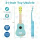 21-inch toy ukulele for kids with a basswood body, lightweight design, and smooth frets for safe play. Suitable for.