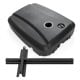 Black 220 lbs cantilever patio umbrella base stand with wheels, refillable reservoir, and easy transport handles.
