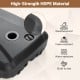 Close-up of the 220 lbs cantilever patio umbrella base made of high-strength HDPE material, designed for durability and.