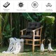 Tufted black outdoor patio chair cushion with premium sponge, designed for comfort and non-slip use, ideal for.