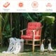 Tufted outdoor patio chair cushion in red with premium sponge, designed for comfort and non-slip use, ideal for.