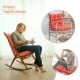 Tufted outdoor patio chair seating pad in red, featuring premium sponge and suede for comfort, ideal for indoor and.