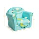 Kids Crocodile Armrest Upholstered Couch with ergonomic design, soft velvet fabric, and non-slip feet for safety.
