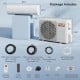EchoCool Series 23000 BTU mini split air conditioner and heater pump system with remote control and installation.
