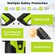 Safety features of the 2300 PSI electric pressure washer, including GFCI protection, safety lock, and waterproof design.