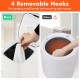 Large white towel heater with removable hooks for easy towel access, featuring adjustable timer and rapid heating.