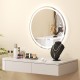 24-inch anti-fog bathroom wall mirror with a sleek design and responsive memory function for personalized lighting.