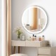 32-inch anti-fog bathroom wall mirror with 3-color LED lights, featuring a sleek design for versatile bathroom decor.