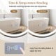 Time and temperature display on the 32-inch anti-fog bathroom wall mirror with 3-color LED lights for easy reading.