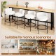 Curved backrest 24-inch boucle counter stools set of 2 in white, perfect for home kitchens, cafes, or bars.