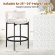 24-inch boucle counter stool with curved backrest, sherpa fabric, and sturdy metal frame, perfect for 35"-39" height.
