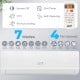 Mini split heat pump with remote control, 24000 BTU, 7 modes, 4 fan speeds, and WiFi enabled for year-round comfort.