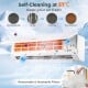 Self-cleaning mini split heat pump with removable filters, heating at -25℃, and WiFi control for efficient air.