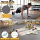 Gray 1/2" puzzle exercise floor mats with non-slip texture, ideal for home gym and playroom use, offering knee.