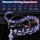 Steering wheel of the 24V 2-seater police car featuring music, horn, and volume control for an enjoyable ride.