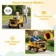 Yellow 24V construction electric vehicle with remote control and dump bed, ideal for kids aged 3-8 for outdoor fun.