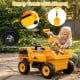 Yellow dump truck toy with shovel, featuring a tilt bed and parent remote control for kids aged 3-8 years.