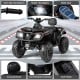 Kids 24V ATV with 2 wide seats, bright headlights, and anti-slip handlebars for safe outdoor fun.