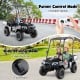 24V kids golf cart in black with parent control mode, 2-seater design, and storage trunk for outdoor fun.