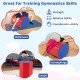 Octagon gymnastics mat in red, 24.5 inches, ideal for training walkovers, handsprings, and leaps with waterproof cover.