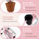 Removable woven basket in pink with 11 lbs capacity, ideal for storage on the 24-inch beach cruiser bike.