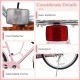 Front and rear reflectors on the pink 24-inch beach cruiser bike for enhanced safety and visibility during rides.