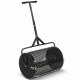 24-inch compost spreader roller with height-adjustable T-shaped handle for efficient lawn and garden topdressing.