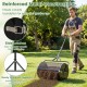24-inch compost spreader with adjustable T-shaped handle, reinforced metal construction for efficient lawn topdressing.