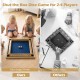 Top view of the 24-inch extra-large Shut The Box game, showcasing its engaging felt surface and premium pine wood.