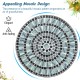 24-inch patio bistro table with ceramic tile tabletop featuring an appealing mosaic design, perfect for indoor and.