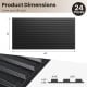 Black PVC slat wall panel dimensions showing 48" x 24", ideal for stylish interior decoration in various rooms.