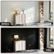 Black PVC slat wall panels with 3D fluted texture for modern interior wall decoration in living rooms and bedrooms.