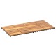 Acacia wood interlocking deck tile, 24 x 12 inches, featuring a waterproof design for outdoor and indoor use.