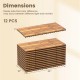 Acacia wood interlocking deck tiles, 24 x 12 inches, 12 pieces, ideal for outdoor patios and balconies.
