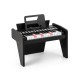 25-key black kids piano keyboard with adjustable speed and volume, ideal musical toy for toddlers aged 3 and up.