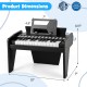25-key kids piano keyboard in black, featuring adjustable speed and volume, ideal for toddlers aged 3+.
