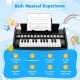 25-key kids piano keyboard in black with adjustable speed and volume, ideal for toddlers aged 3+, promotes musical.