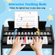 25-key kids piano keyboard in black with hands playing, featuring adjustable speed and volume for toddlers' music.