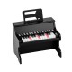 25-key black kids piano keyboard with adjustable speed, teaching mode, and sturdy design for toddlers aged 3+.