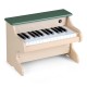 25-key wooden digital piano toy in green, featuring a premium speaker and sturdy design for kids' musical fun.