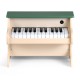 25-key wooden digital piano toy in green, featuring a sturdy design and safe rounded corners for kids' musical fun.