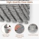 Gray wood grain foam floor mats with borders, made from high-density EVA foam, featuring a waterproof and easy-to-clean.