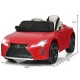 Lexus LC500 licensed kids' ride-on car in red, showcasing dimensions 42" x 24.5" x 17.5" for an exciting driving.