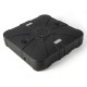 Offset patio umbrella base with wheels, filled with water for stability, made of durable HDPE, suitable for various.