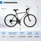 26-inch mountain bike with adjustable height, 6-speed gear system, and all-terrain rubber wheels for versatile riding.