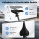 Adjustable black saddle with thick foam padding and height adjustment for the 26-inch mountain bike. Ideal for.